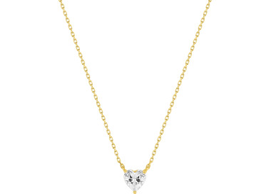 Collier oxyde(s) de zirconium Or Jaune 375