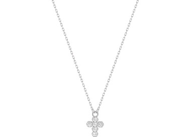 Collier oxyde(s) de zirconium Or Blanc 375