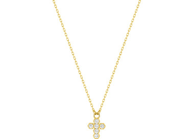 Collier oxyde(s) de zirconium Or Jaune 375