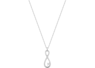 Collier oxyde(s) de zirconium Or Blanc 375