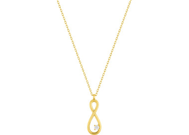 Collier oxyde(s) de zirconium Or Jaune 375