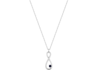 Collier saphir Or Blanc 375