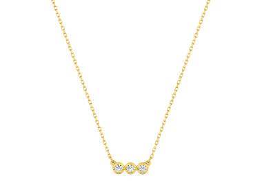 Collier oxyde(s) de zirconium Or Jaune 375