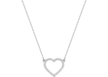 Collier oxyde(s) de zirconium Or Blanc 375