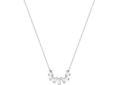 Collier oxyde(s) de zirconium Or Blanc 375