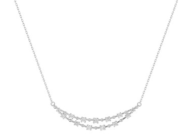 Collier oxyde(s) de zirconium Or Blanc 375