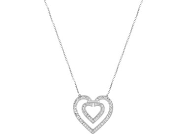 Collier oxyde(s) de zirconium Or Blanc 375