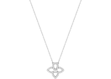 Collier oxyde(s) de zirconium Or Blanc 375