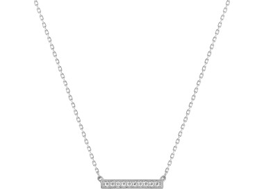 Collier oxyde(s) de zirconium Or Blanc 375