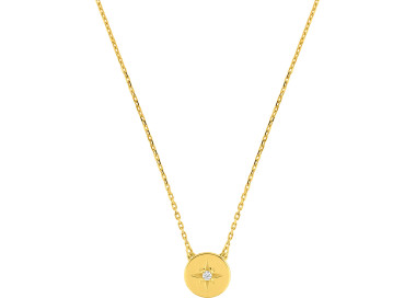 Collier oxyde(s) de zirconium Or Jaune 375