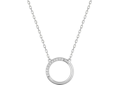 Collier oxyde(s) de zirconium Or Blanc 375