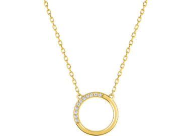 Collier oxyde(s) de zirconium Or Jaune 375