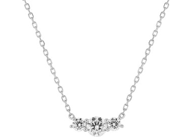 Collier oxyde(s) de zirconium Or Blanc 375