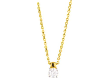 Collier pendentif oxyde(s) de zirconium Or Jaune 375 42cm