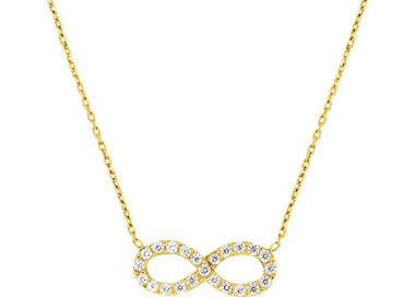 Collier oxyde(s) de zirconium Or Jaune 375 42cm