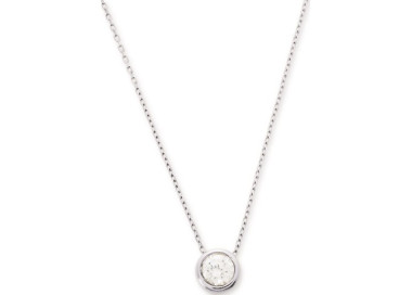 Collier oxyde(s) de zirconium Or Blanc 375 42cm