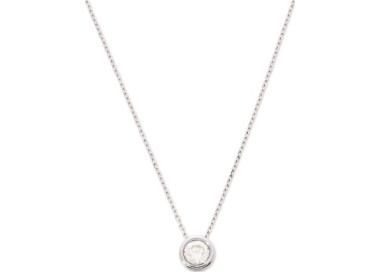 Collier oxyde(s) de zirconium Or Blanc 375 42cm