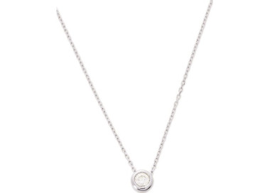 Collier oxyde(s) de zirconium Or Blanc 375 42cm