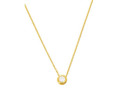 Collier oxyde(s) de zirconium Or Jaune 375 42cm