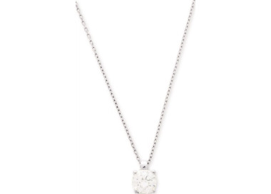 Collier oxyde(s) de zirconium Or Blanc 375 42cm