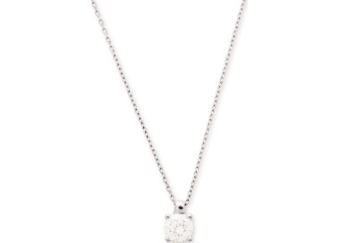 Collier oxyde(s) de zirconium Or Blanc 375 42cm