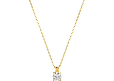 Collier oxyde(s) de zirconium Or Jaune 375 42cm