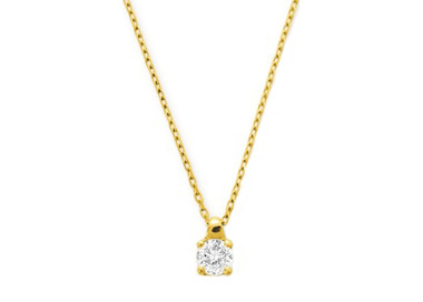 Collier oxyde(s) de zirconium Or Jaune 375 42cm