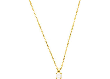 Collier oxyde(s) de zirconium Or Jaune 375 42cm