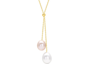 Collier perle de culture d'eau douce Or Jaune 375 42cm