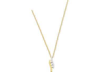 Collier oxyde(s) de zirconium Or Jaune 375 42cm