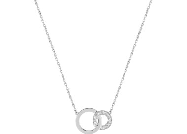 Collier diamant 0.032 Or Blanc 750