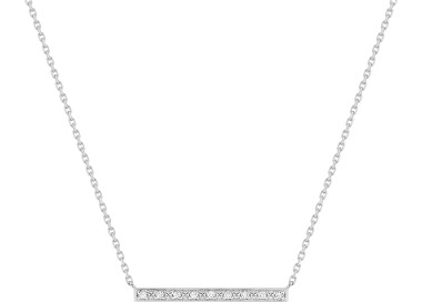 Collier 42cm diamant 0.054 Or Blanc 750