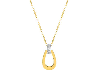 Collier diamant 0.005 bicolore Or 750