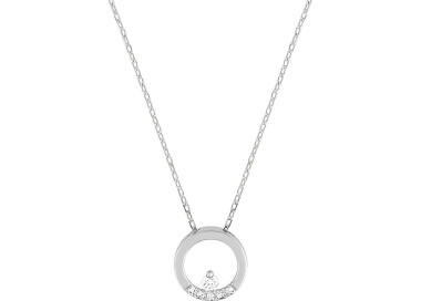 Collier diamant 0.065 Or Blanc 750