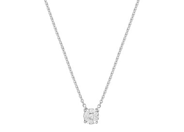 Collier diamant 0.14 Or Blanc 750