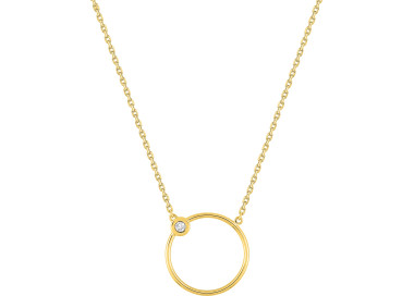 Collier diamant 0.01ct Or Jaune 750