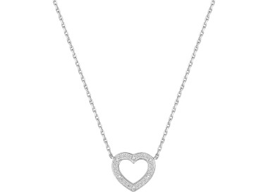 Collier diamant 0.018ct Or Blanc 750