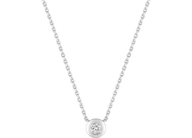 Collier diamant 0.052 Or Blanc 750