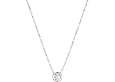 Collier diamant 0.02 Or Blanc 750