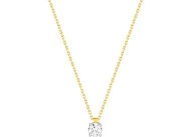 Collier diamant 0.30ct Or Jaune et blanc Or 750