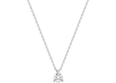 Collier diamant 0.30 Or Blanc 750