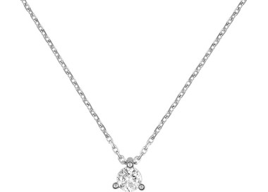 Collier diamant 0.20 Or Blanc 750