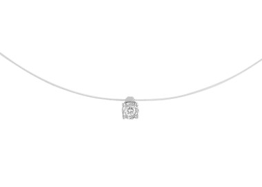 Collier diamant 0.026 Or Blanc 750