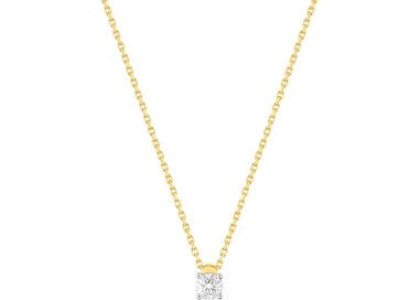 Collier diamant 0.20 bicolore Or 750