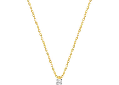 Collier diamant 0.072 Or Jaune et blanc Or 750