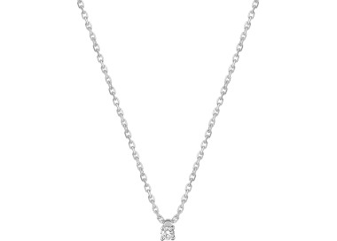 Collier diamant 0.04 Or Blanc 750