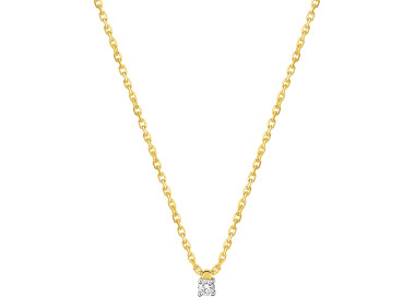 Collier diamant 0.04 Or Jaune et blanc Or 750