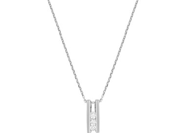 Collier diamant 0.19 Or Blanc 750