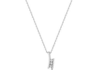 Collier diamant 0.03 Or Blanc 750