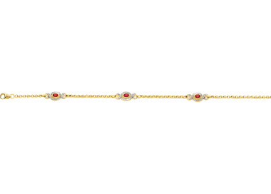 Bracelet rubis Or Jaune 750